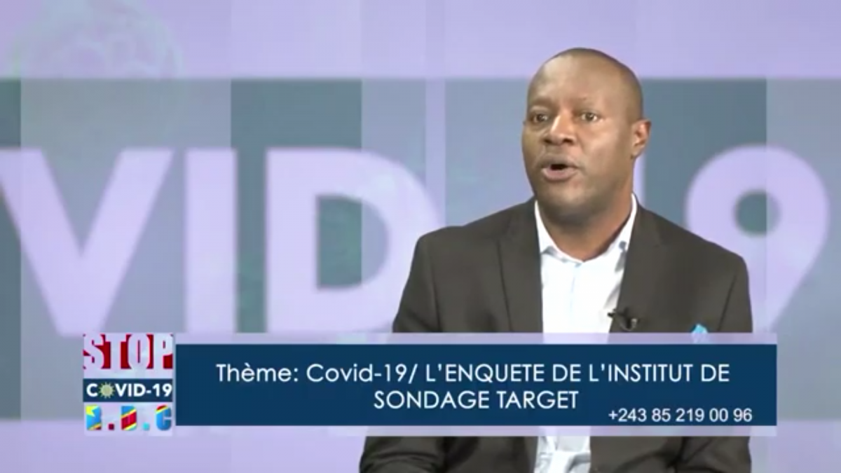 Serge Mumbu présente les résultats de l'enquête sur la perception du Coronavirus en RDC à la télé B-One